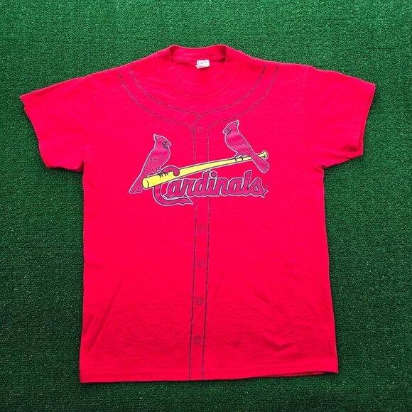 St Louis Cardinals Tshirt Mens Medium Red #3 Jordan MLB Baseball Sports - Picture 1 of 7